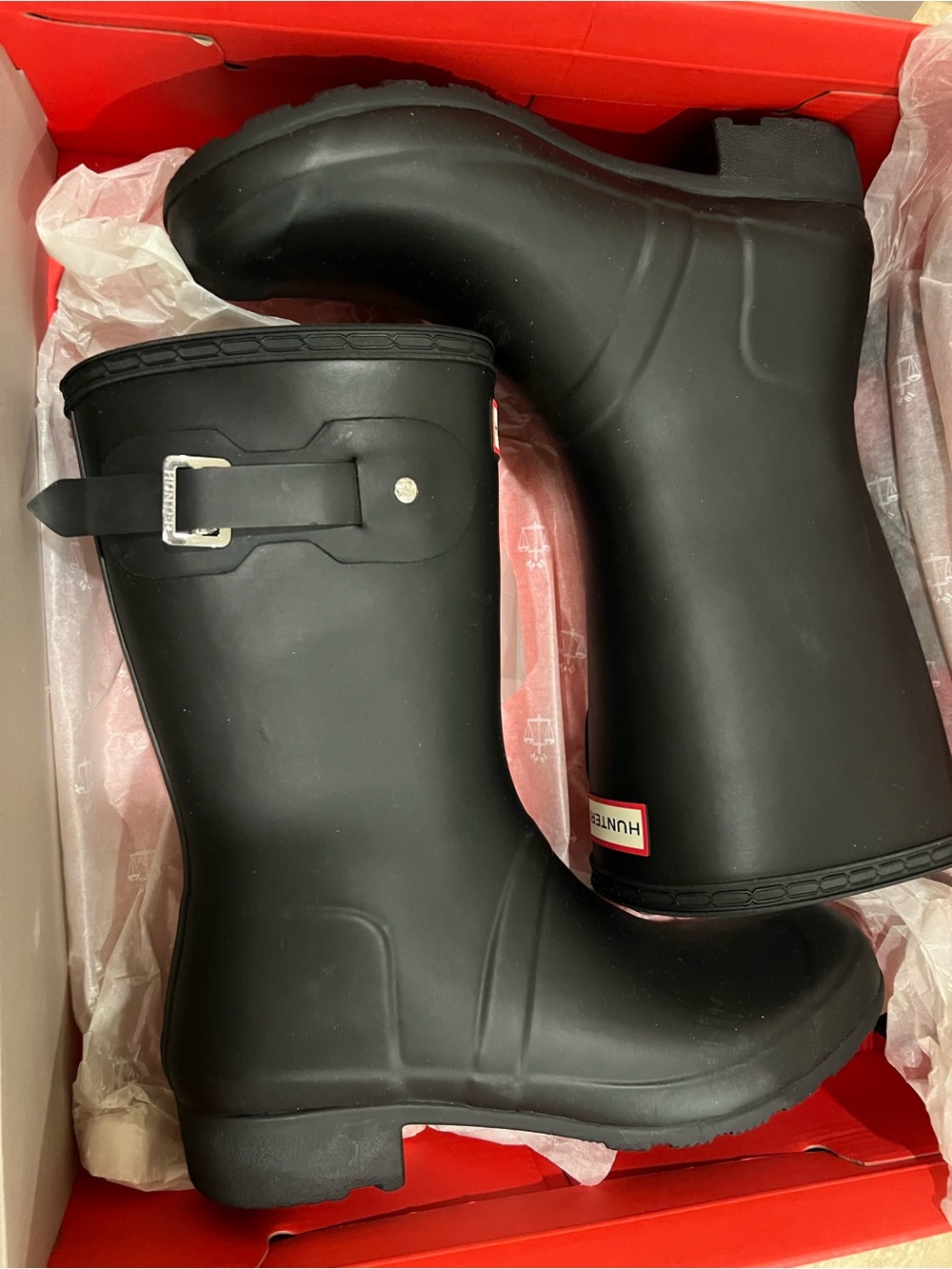Hunter Original Tour Short Rain Boots Black Size 9 / EU 40-41 New